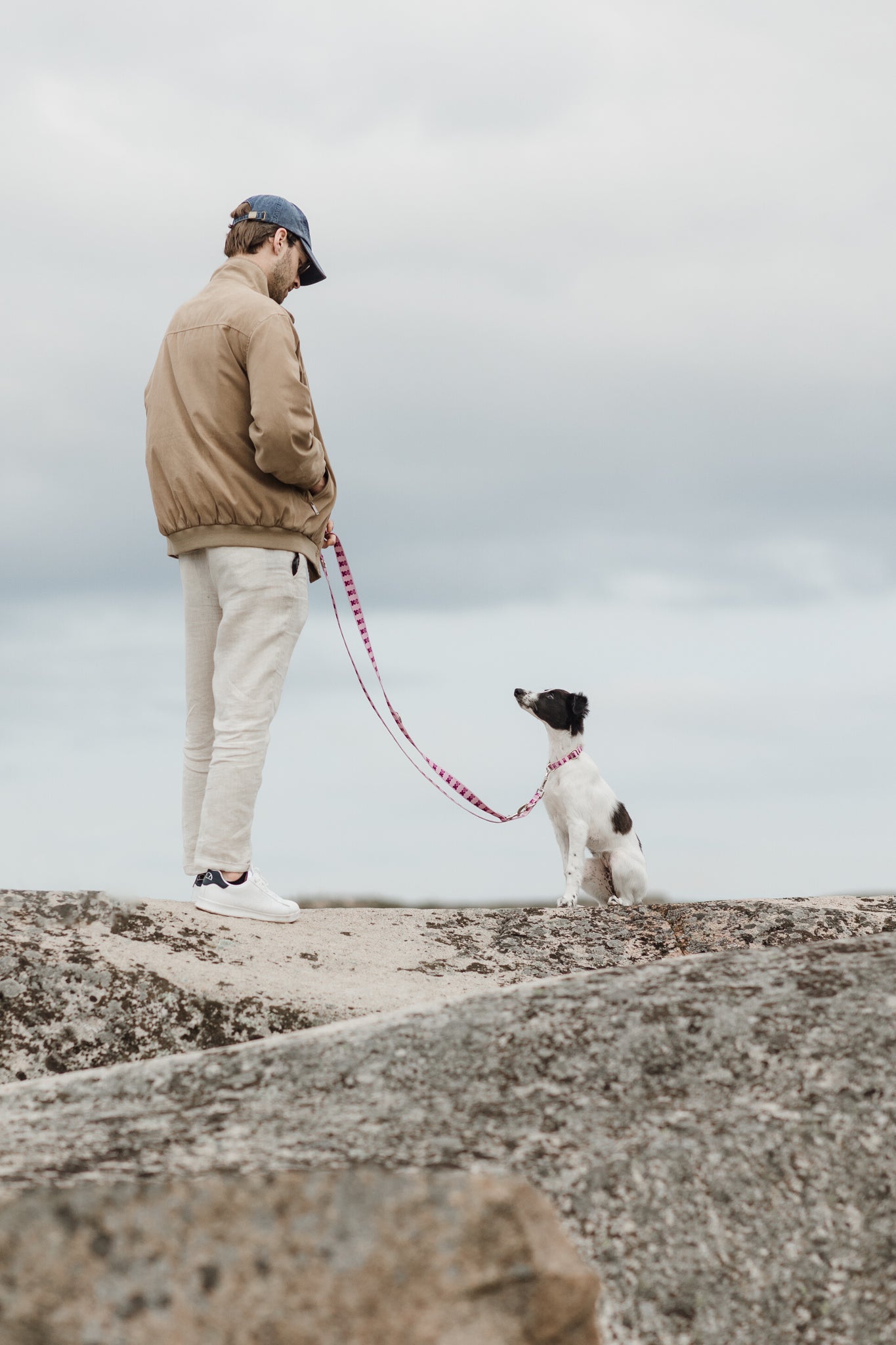 Pink Teddy Collar & Adjustable Leash Set