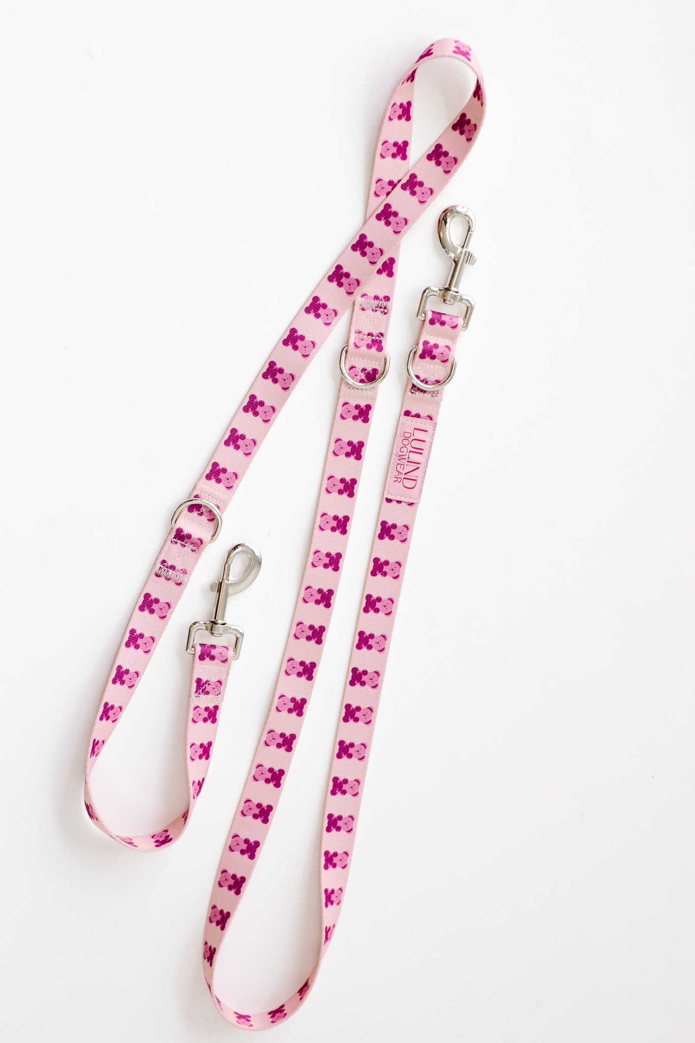 Pink Teddy Adjustable Dog Leash | Hands-Free & City-Ready